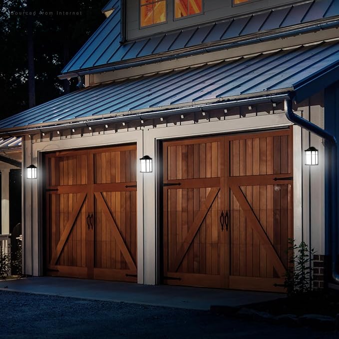 LEONLITE 3CCT Dusk to Dawn Outdoor Wall Light, LED Wall Sconce, 15W(100W Eqv.), Exterior Light Fixture Wall Mount, Frosted Wall Lantern for Porch, Patio, 1000lm, Aluminum, Waterproof