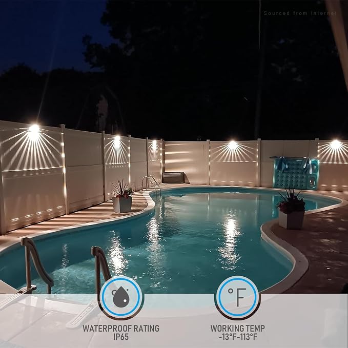 LEONLITE 6-Pack 3000K Unique Rays LED Deck Lights Outdoor Oil Rubbed Bronze | 12V Low Voltage, Landscape Step Railing Fence Light, Warm White, IP65, Landscape Deck Light for Backyard, Aluminum