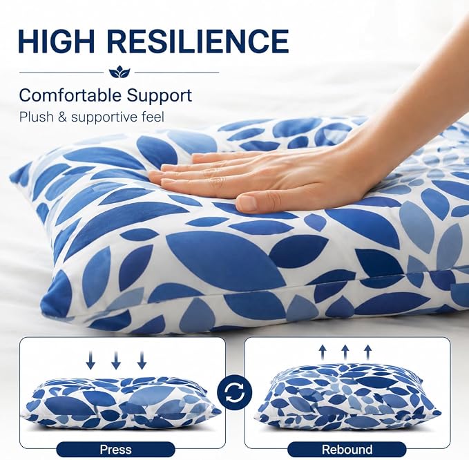 Outdoor Pillows Waterproof 18×18 Inch Decorative Throw Pillows with Inserts | Set of 2 Fade Resistant Outdoor Square Patio Pillows for Coach Couch Sofa Patio Furniture
