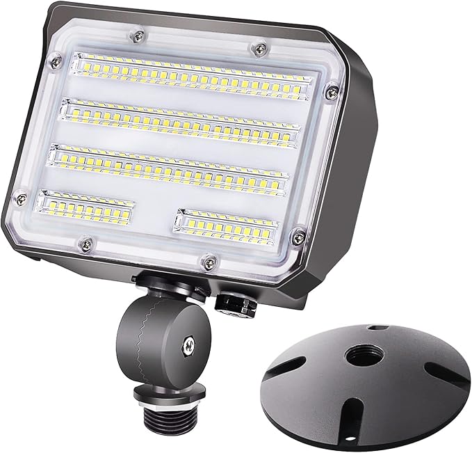 30W LED Flood Light with Knuckle, Outdoor Dusk to Dawn Light 5000K | with Photocell Aluminum 4,050lm(200W Equivalent) IP65 Waterproof AC100-277V for Wall Mount Garden Landscape ETL Listed
