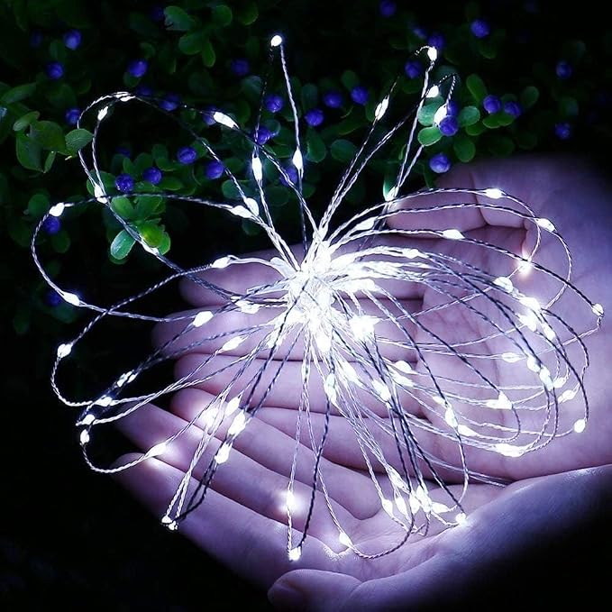 Joomer Solar Fairy Lights, 4Pack Total 104FT 320LED String Lights, White | Silver Wire, Solar String Light Waterproof 8 Lighting Modes for Patio Fence Party Garden Yard Home Outdoor Decoration