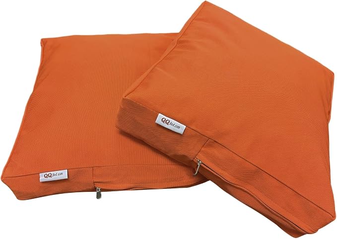 2 Pack 25X25 Inch Outdoor Back Cushion Memory Foam Pillows with Waterproof Internal Cover for Patio Furniture, Sofa, Loveseat, Deep Seat Chair - Rust Color