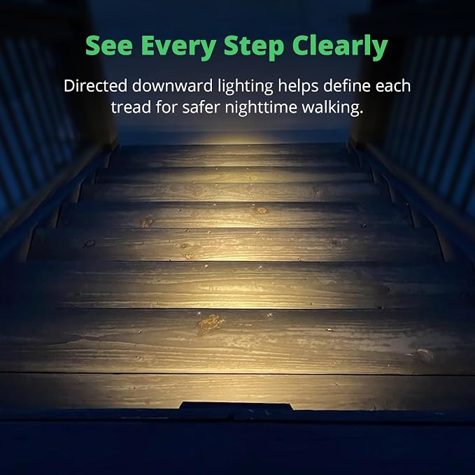 2-Pack Low Voltage 9-15V AC/DC LED Linear Step Lights, 2W Landscape Cutoff Stair Riser Light, Outdoor Waterproof Accent Lighting Fixtures, Die-cast Aluminum with Black Powder Coated Finish