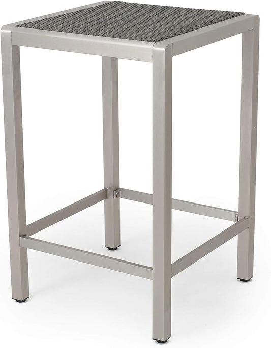 Christopher Knight Home Cape Coral Outdoor Wicker Bar Table, Grey