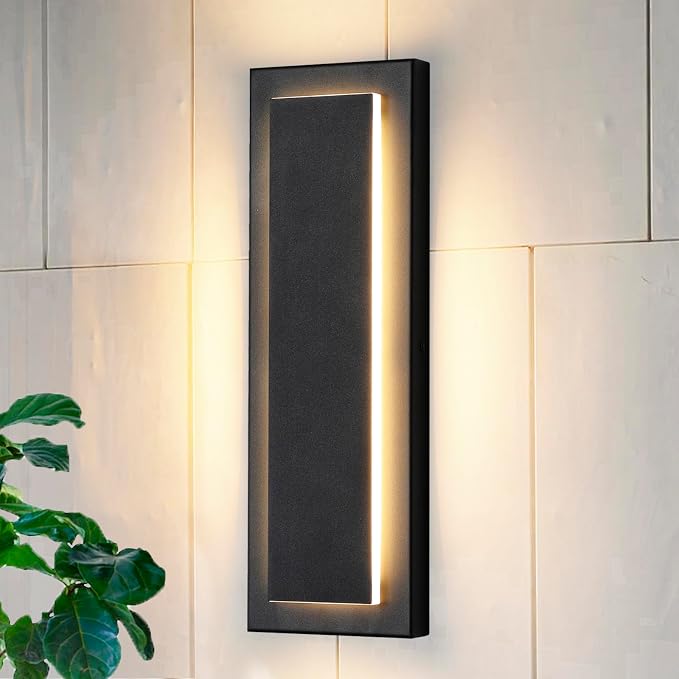 Outdoor Wall Light Modern Wall Lighting 15.7 in,12 W | Waterproof Exterior Lighting Fixtures Wall Mount,Porch Lights Outdoor For Patio Entrance Front Door,3000K,1 Pack