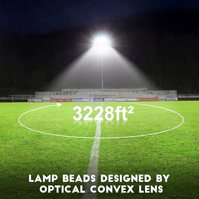 Juyace 36000Lm 240W Led Stadium Outdoor Flood Light Area Lighting for Sport | Super Bright Arena Lights，Commercial Area Lighting,5000K Daylight,100-277V,IP65 Waterproof,For Sport Court,Switch Control
