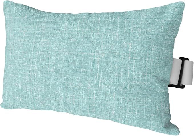 Outdoor Lumbar Pillow Set of 1, Mint Green Waterproof Beach Headrest Pillow with Inserts, Farmhouse Vintage Teal Solid Color Modern Recliner Throw Pillows for Patio Furniture, 12 x 20