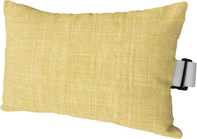 Outdoor Lumbar Pillow Set of 1, Yellow Waterproof Beach Headrest Pillow with Inserts, Farmhouse Vintage Yellow Solid Color Modern Recliner Throw Pillows for Patio Furniture, 12 x 20