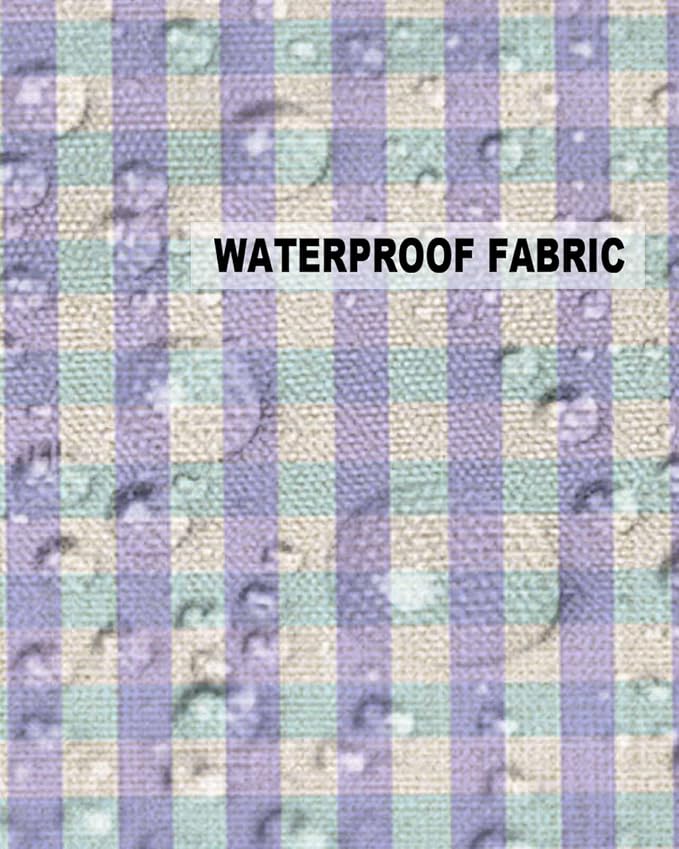 Outdoor Waterproof Throw Pillow Covers Set of 2 Purple Buffalo Plaid Pillowcases 24x24 Inches Linen Classic Checked Patio Decorative Pillows Cushion Case Patio Pillows for Couch Bed Chair Garden