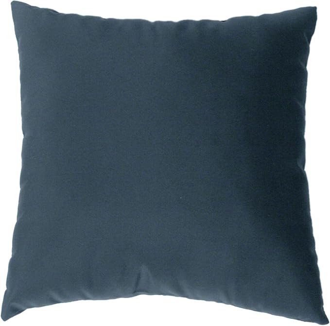 Cushion Source 17" x 17" Sunbrella Throw Pillow, Indoor/Outdoor Decorative Pillow, Fade and Water Resistant, Sunbrella Sapphire Blue
