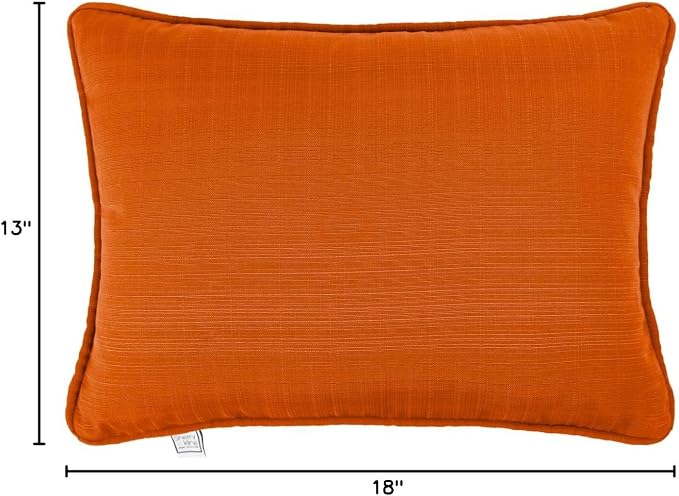 Sherry Kline Sunrise Indoor/Outdoor Rectangle (Boudoir) Corded Edge Filled Pillow Cayenne 13"x18" Set of 2