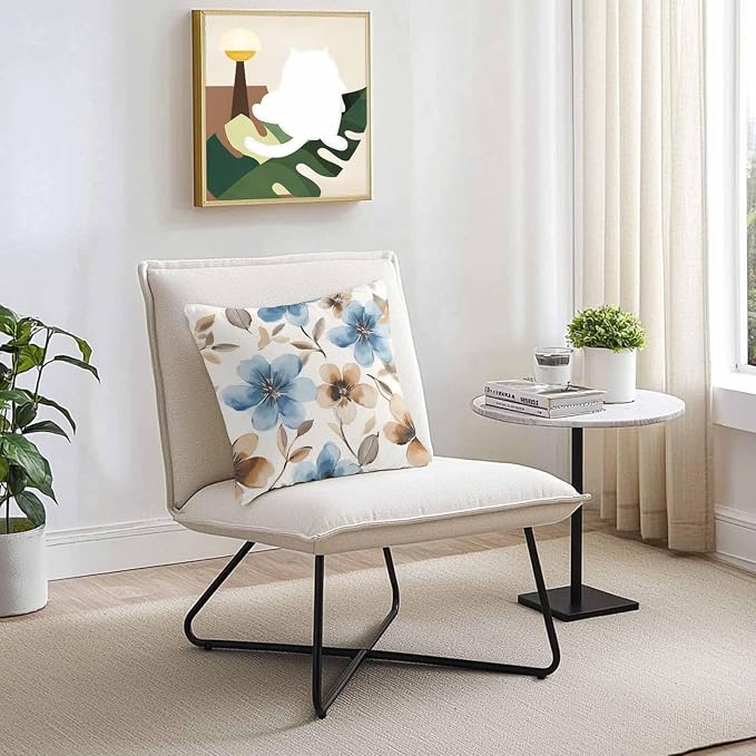 Garden Outdoor Throw Pillow Cover Spring Blossom Flower Waterproof Cushion Covers 2 Pack Pillow Cases Home Decoration for Patio Garden Couch Sofa,Watercolor Floral Leaves