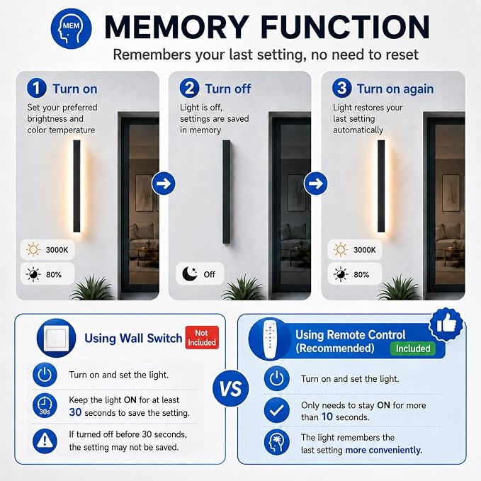 92 in Modern Outdoor Wall Lights for House, Black LED Exterior Light Fixtures Wall Mount, Waterproof Long Porch Lights, 2700K-6500K 3CCT Linear Wall Sconce Light for Front Door Garage