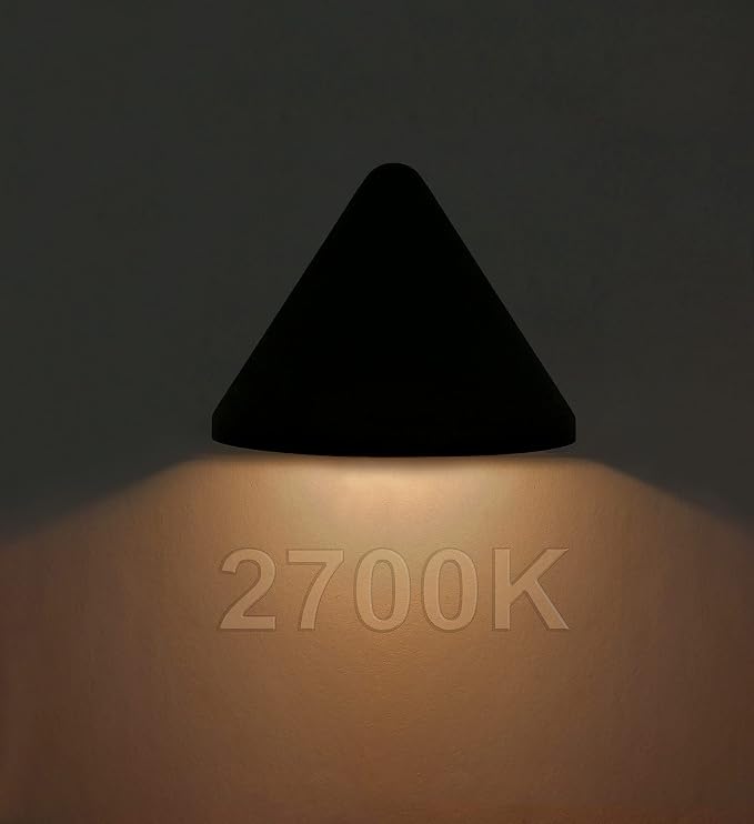 Low Voltage 9-15V AC/DC 2W LED Deck Lights, Triangle Landscape Post Fence Light, for Wet Location, Die-cast Aluminum, Accent Lighting Fixtures with Black Powder Coated Finish 6 Pack