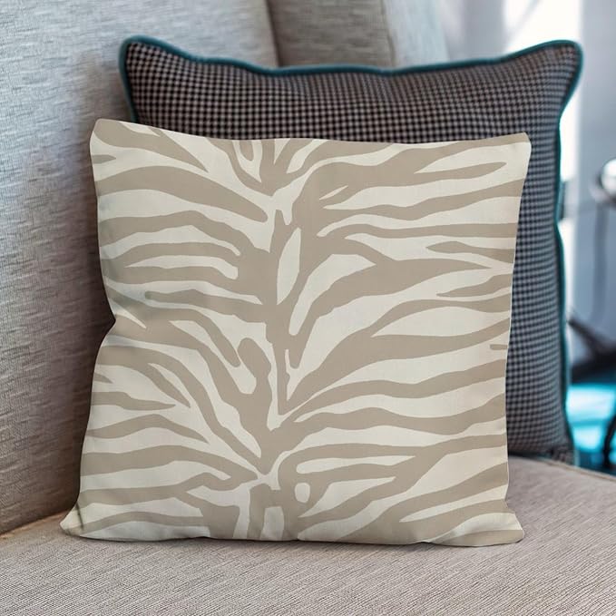 Blue Tiger Print Pillow Cover Animal Tiger Print Cushion Cover 16x16 INModern Accent Square Couch Sofa Cushion Covers for Patio Couch Sofa