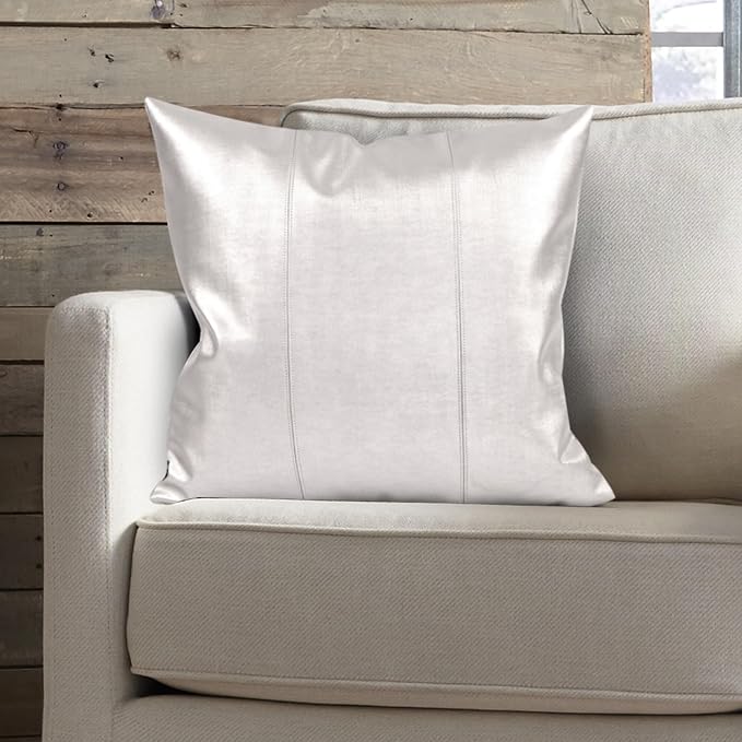 Howard Elliott Collection Fluffy Square Throw Pillow, Premium Stuffer Decorative Comfortable Sleeper Cushion, Soft Square Pillow Insert for Bedroom, Couch & Sofa, 20 x 20 Inch, Luxe Mercury