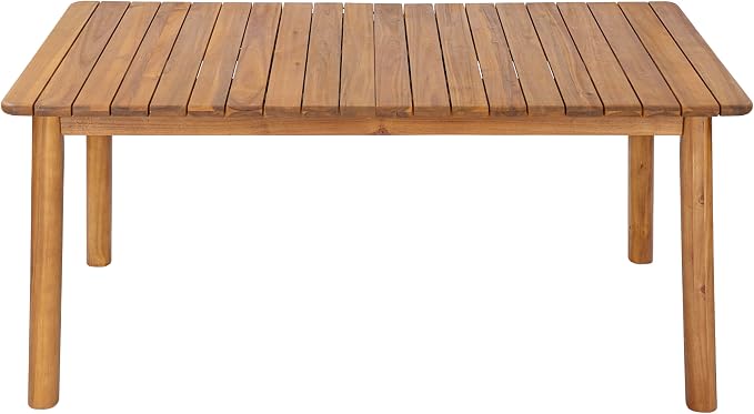 Christopher Knight Home Sky Acacia Wood Dining Table Set for 6, 7 Piece Patio Extendable Dining Table and Dining Chairs Set of 6 with Cushions & Rope Accents, Patio Furniture Set, Teak+Beige+Grey
