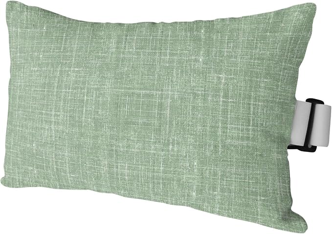 Outdoor Lumbar Pillow Set of 1, Sage Green Waterproof Beach Headrest Pillow with Inserts, Farmhouse Vintage Green Solid Color Modern Recliner Throw Pillows for Patio Furniture, 11 x 16