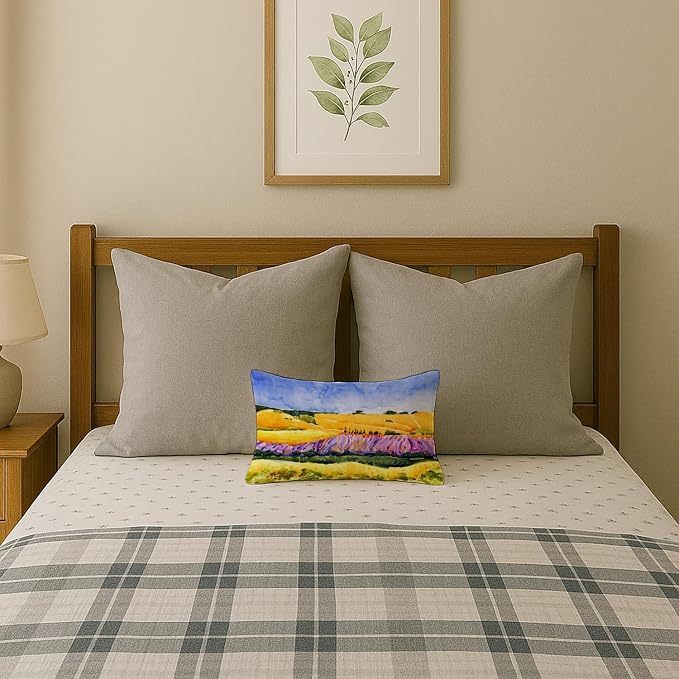 Caroline's Treasures 6053PW1216 Landscape Canvas Fabric Decorative Pillow Machine Washable, Indoor Outdoor Decorative Pillow for Couch, Bed or Patio, 12HX16W