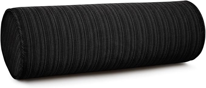 Sherry Kline Island Breeze Indoor/Outdoor Corded Neck Bolster Black 6"x 18" Set of 2