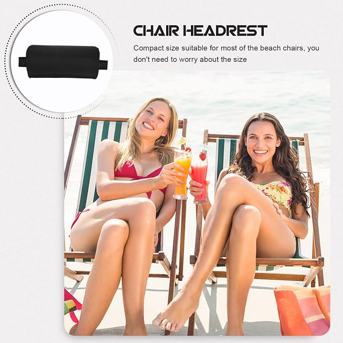 Yardwe Beach Chair Deck Chair Neck Pillow Lounge Pillow Gravity Headrest Outdoor Patio Throw s Beach Camping for Backyard Picnics Chaise Lounge Travel