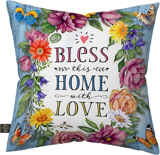 Briarwood Lane Bless This Home with Love Indoor/Outdoor Pillow