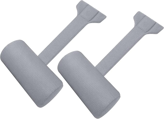 Kigley 2 Pcs Chaise Lounge Headrest Pillow for Patio Outdoor Pool Headrest Pillow Quick Drying Lounger Supplies for Adult with Non Slip Weighted Tail(Gray)