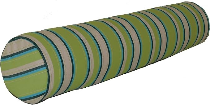 Furniture Barn USA 7" x 36" Bolster Pillow, Lime Stripe