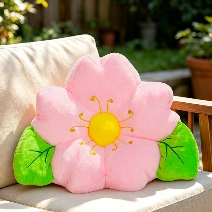 LANPU Sakura Outdoor Cushion, Plush Floral Pillow for Patio Furniture | Soft decorative pillow for balconies, sofas and porches. Adds floral charm to indoor and outdoor living spaces.