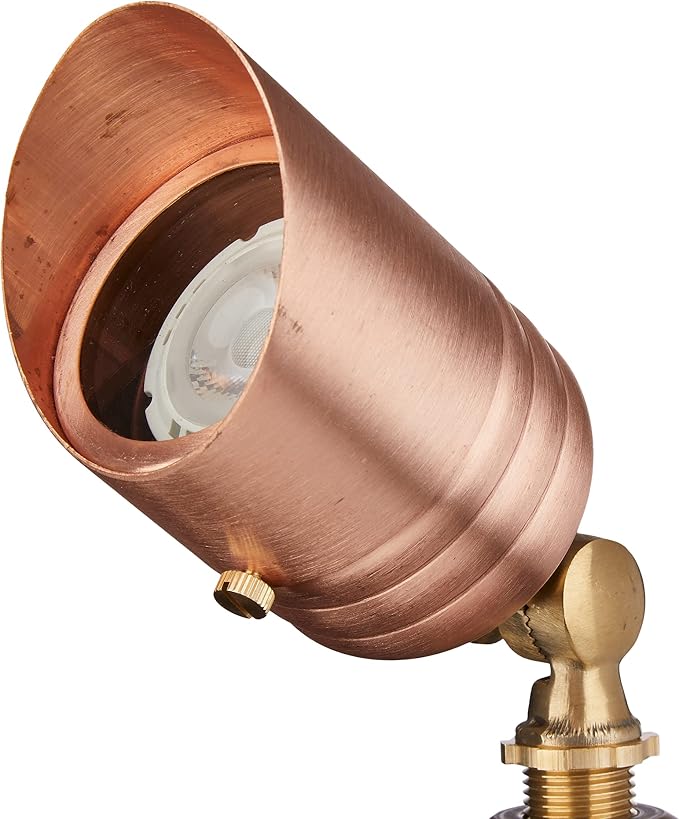 VOLT Fat Boy 12V Solid Copper Outdoor Spotlight | Lamp Ready Uplight for Low Voltage Landscape Lighting of Yard, Lawn, Garden, Patio, Trees & House
