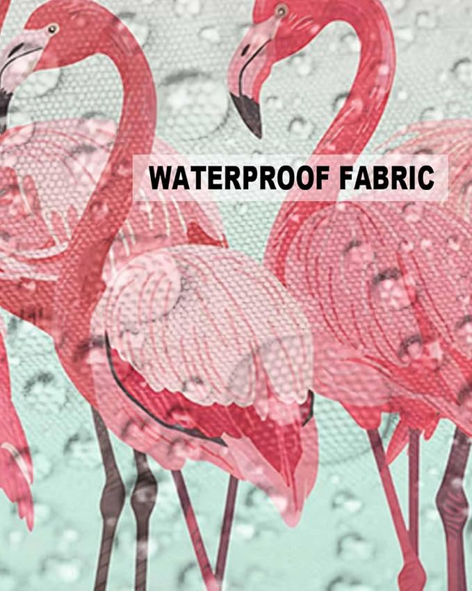 Outdoor Waterproof Throw Pillow Covers Set of 2 Pink Flamingo Pillowcases 16x16 Inches Tropical Animal Ombre Teal Patio Decorative Pillows Cushion Case Patio Pillows for Couch Bed Chair Garden