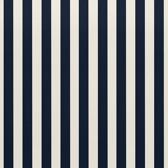 RSH DECOR Set of 4 Square and Lumbar Accent Pillows | Indoor/Outdoor All Weather Polyester Fabric | Reversible | 17"x 17"& 20" x 12" | Navy + Navy & White Stripe