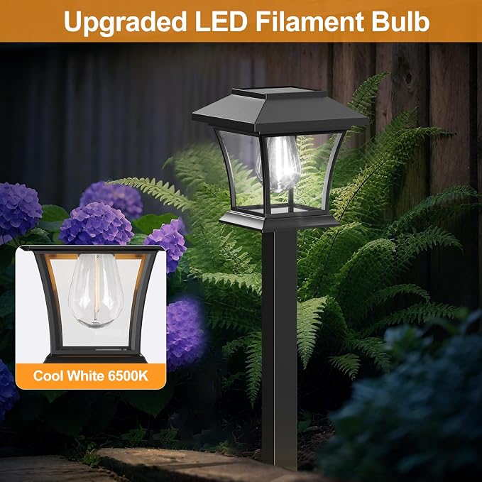 Sparkblaze 10 Pack Solar Pathway Lights Outdoor, Cold White | Ideal for Walkways, Gardens, Lawns, Driveways & Landscape Lighting, Automatic Dusk-to-Dawn Lighting