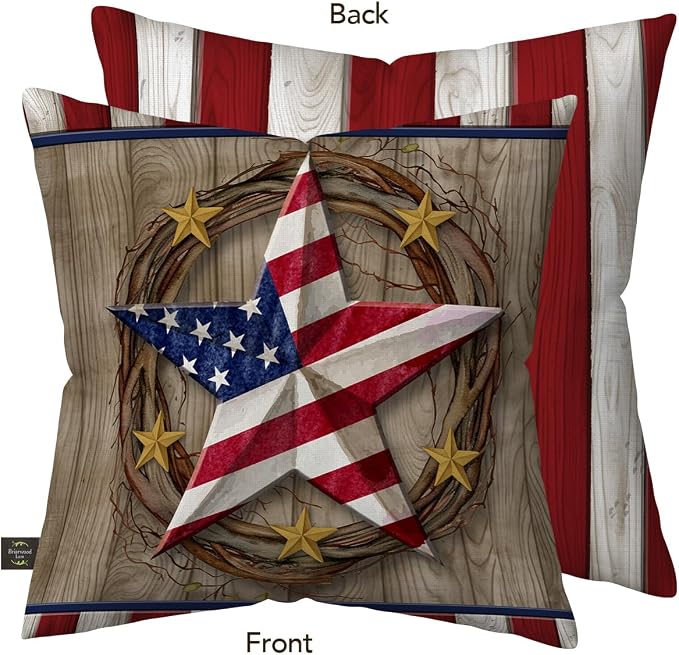Briarwood Lane Everyday Indoor/Outdoor Pillow 17x17 American Barn Star Pillow
