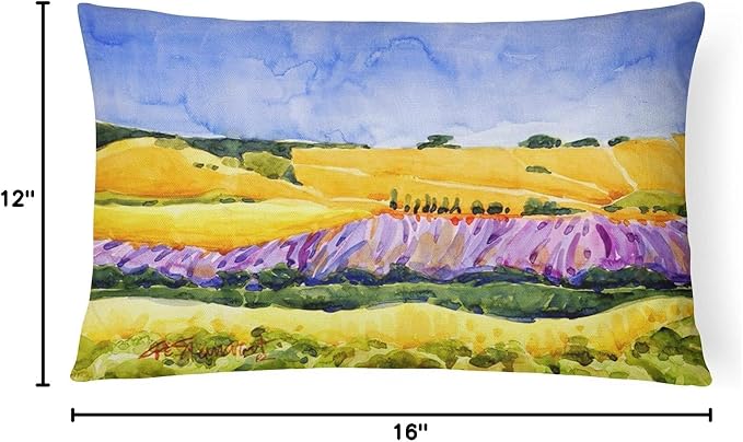 Caroline's Treasures 6053PW1216 Landscape Canvas Fabric Decorative Pillow Machine Washable, Indoor Outdoor Decorative Pillow for Couch, Bed or Patio, 12HX16W
