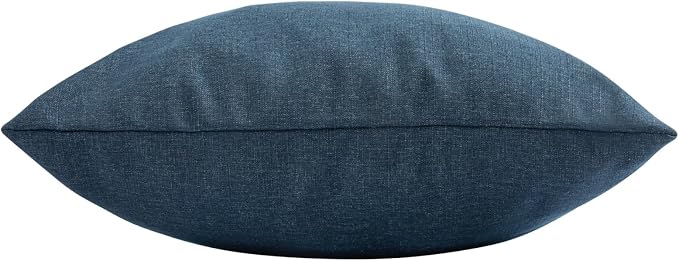 Outdoor Throw Pillows Water Resistant 18x18 inch,Decorative Throw Pillow with Insert Set of 2,Hidden Zipper Headrests for Patio Furniture Sofa Couch Chair(Denim Blue)