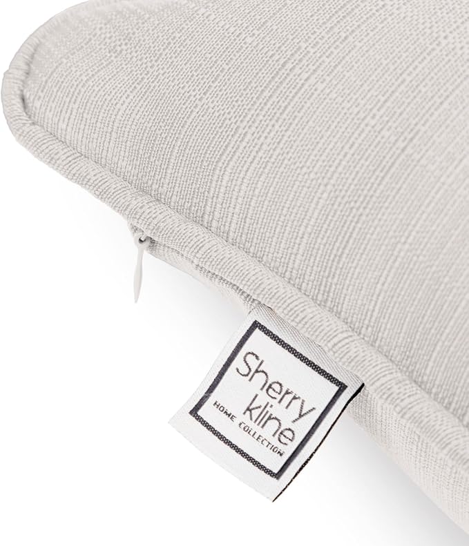 Sherry Kline Sunrise Indoor/Outdoor Rectangle (Boudoir) Corded Edge Filled Pillow Eggshell 13"x18" Set of 2