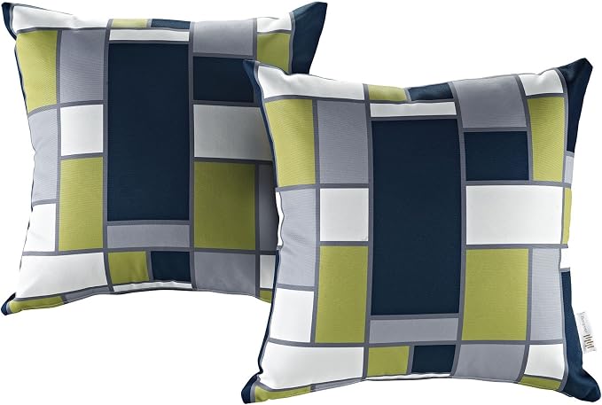 Modway Outdoor Indoor All Weather Patio Throw Pillow in Rectangle