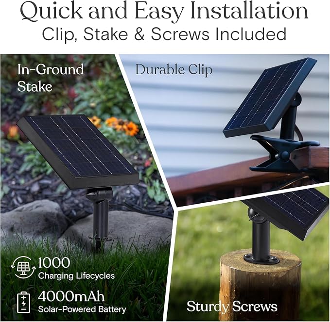 Brightech Ambience Pro - 48 Ft Waterproof, Solar Power Outdoor String Lights - 1W LED Hanging Edison Bulbs Create Bistro Ambience in Your Yard - Commercial Grade, Shatterproof - 15 Lights, Soft White