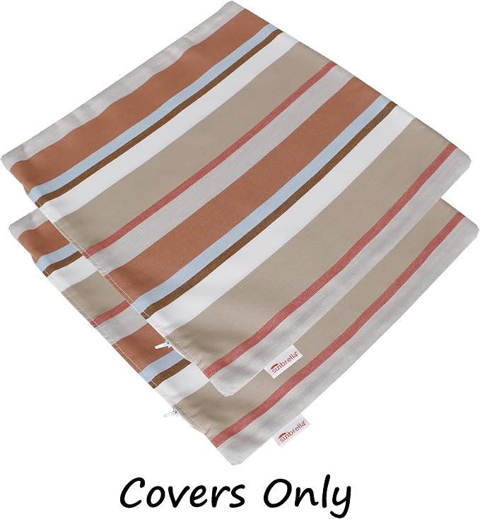 Outdoor/Indoor Sunbrella Throw Pillows Square Set of 2 Pieces 16 inch x 16 inch Beaming Mojave - Cover Only, Insert Not Included