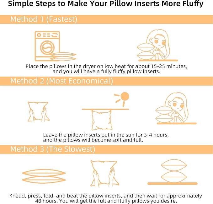 18 x 18 Outdoor Pillow Inserts Set of 4 Medium Square Patio Furniture Pillows for Porch Couch Fall Throw Pillow Inserts Premium Decorative Stuffer Pillows Waterproof White Sofa Cushion