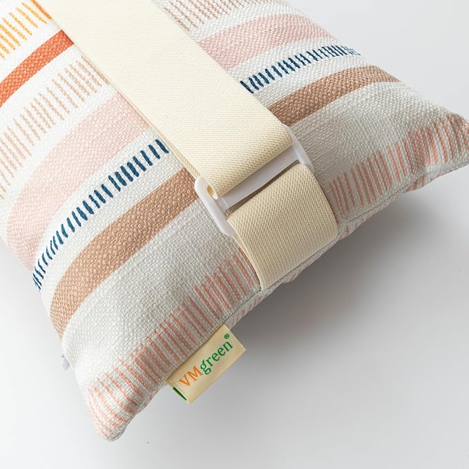 Outdoor Pillow for Chaise Lounge Chair, Adirondack Chair Head Resting Cushion, Waterproof with Adjustable Elastic Stripe for Garden Furniture Decorative 2 Pack 11”*16”