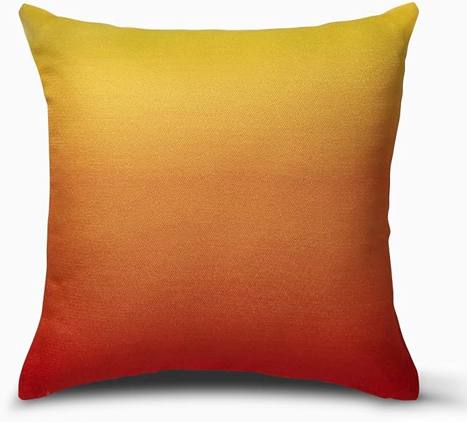 Fab Habitat Indoor/Outdoor Throw Pillow Made from Recycled Polyester Yarn - Double Sided, Stain Resistant, Machine Washable - Ombre - Patio, Deck, Porch, Living Room - Big Sur Sunset (20" x 20")