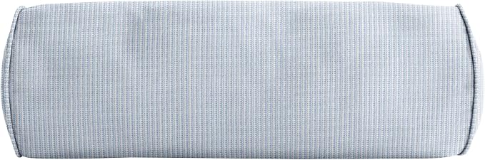 Sorra Home Outdoor Corded Bolster Pillow, 16" x 16" x 6", Canvas Skyline