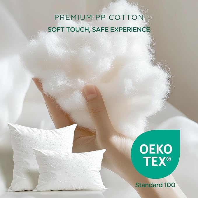 Codi Outdoor Pillow Inserts Waterproof, Square 20 x 20 inches, 2 Pack | Waterproof protective liner, premium fiber fill, patio and backyard comfort, for adults and teens, tumble dry fluffing