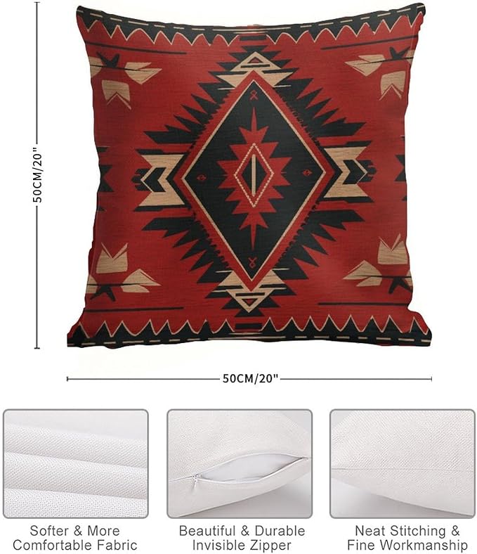 Cheyan Waterproof Farmhouse Throw Pillow Cover with Zipper Textile Pattern Pillow Cases Cushion Cover for Patio Outdoor Furniture Tent Garden Home Decorations 20x20in, Style, 28wbbfyutvmp