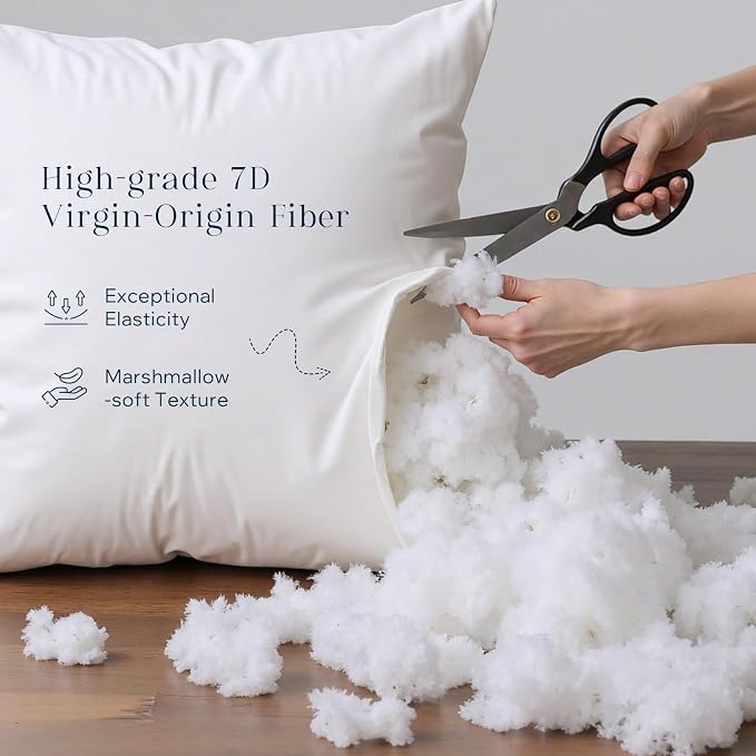 Phantoscope 18x18 Outdoor Pillow Inserts, Waterproof Outdoor Pillows 2-Pack | Water-Resistant Indoor and Outdoor Pillow Inserts, Hypoallergenic Pillow Stuffers for Patio, Porch, Garden, Plush, Supportive