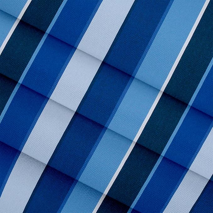 RSH DECOR: Sunbrella Lumbar & Square Pillows Set of 4 | 20" x 12" & 17" x 17" | Water and Fade-Resistant Performance Fabric | Outdoor Throw Pillows for Patio Furniture | Milano Cobalt