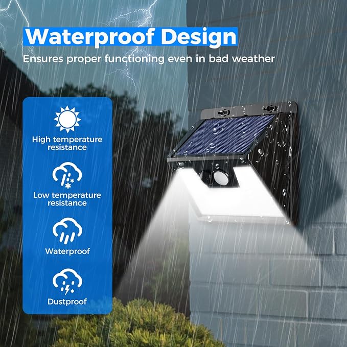 18 Pack/140 LED Solar Lights, Outdoor Waterproof, 3 Lighting Modes, Motion Sensor, Black
