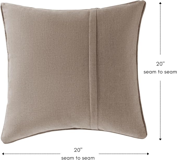 Greendale Home Fashions Sunbrella 20'' Square Outdoor Throw Pillow with Removable Cover (Set of 2), Cast Ash